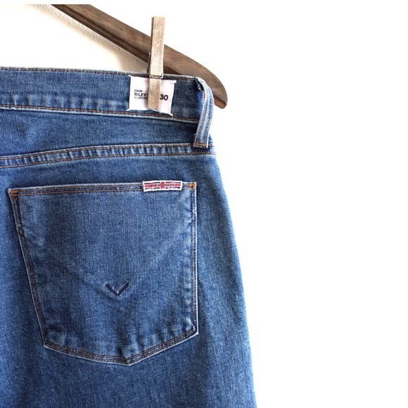 Hudson NWT Riley Cropped Vintage Wash Jeans Exposed Zipper 30 10 - Picture 6 of 8